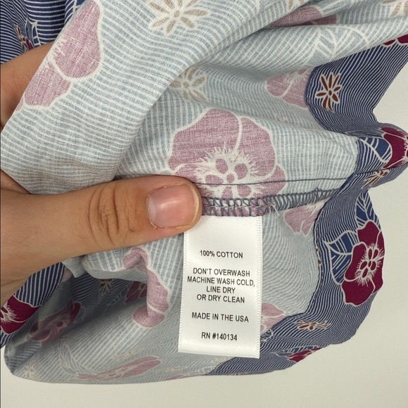 NWT Anthropologie Carleen Floral Tunic Dress Medium HTF Blue White Pockets - Picture 9 of 12